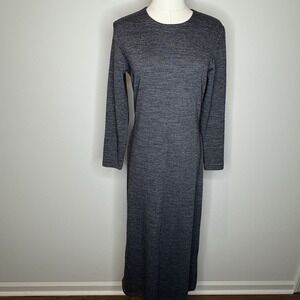 Witchery Wool Blend Long Sleeve Maxi Gray Sweater Dress Womens Size M AU12